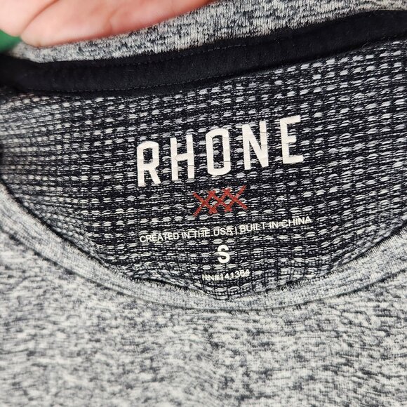 Rhone Heather Gray Short Sleeve Raglan Active Tee sz S - Picture 6 of 8